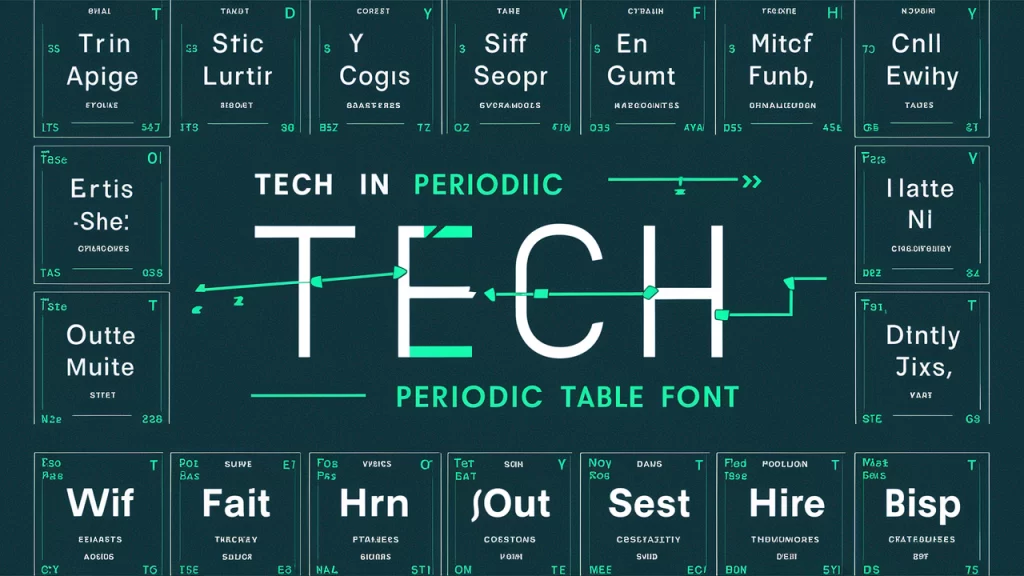 Tech in Periodic Table Font